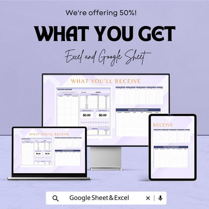 Blank Tracker Sheet | Excel and Google Sheets | Sales & Product Tracker | Monthly Overview | Customizable Template | Instant Download