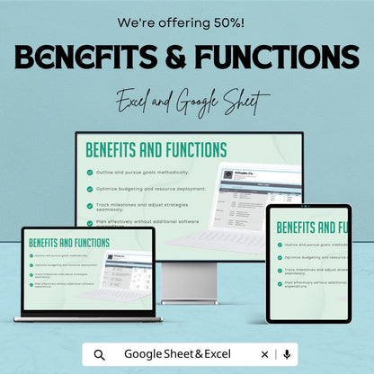 Office Ledger Template for Excel & Google Sheets | Business Expense Tracker | Office Budget Planner | Financial Record Book |