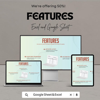 Printable Price Sheet Template - Excel & Google Sheets Format for Easy Price List Management