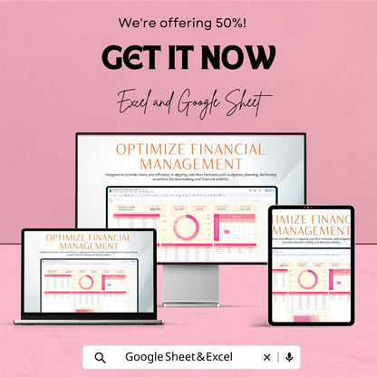 Cashflow Forecast Budget Template | Excel & Google Sheets | Cash Flow Planner | Budget Tracker Spreadsheet