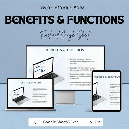 Monthly Freelance Budget Template,  Freelancer Income & Expense Tracker, Self Employed Budget, Small Business Budget