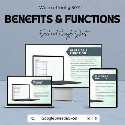 Financial Statement Automation Template | Income Statement Spreadsheet | Financial Reporting Tool | Accounting Sheet