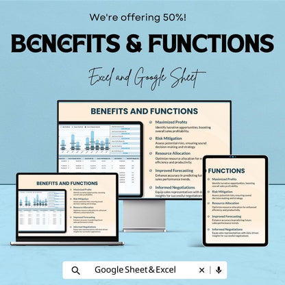 Sales Deal Profitability Analysis Template | Deal Margin Calculator | Sales Performance Dashboard | Profit Analysis Spreadsheet