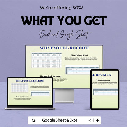 Plumbing Maintenance Log Template | Plumbing Service Tracker | Maintenance Spreadsheet Template | Excel & Google Sheets | Repair Log Sheet |