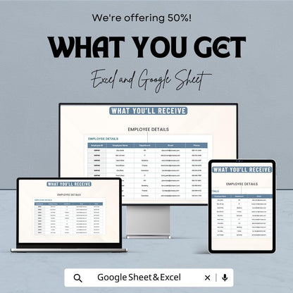 Administration Internal Newsletter Distribution List Template | Employee Contact Tracker | HR Communication Log | Excel & Google Sheets