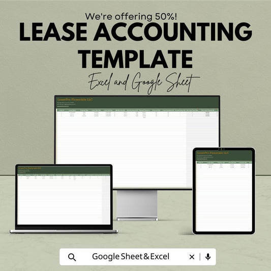 Lease Accounting Template | Lease Liability and Amortization Schedule | ASC 842 & IFRS Lease Management Sheet