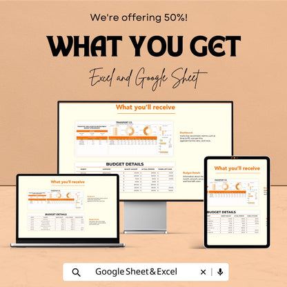 Transport and Logistics Recruitment Budget Spreadsheet Template | Hiring Cost Tracker | Excel & Google Sheets Budget Planner
