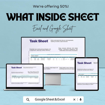 Kanban Project Management Template | Excel & Google Sheets Kanban Board | Task Workflow Planner | Agile Project Management Spreadsheet