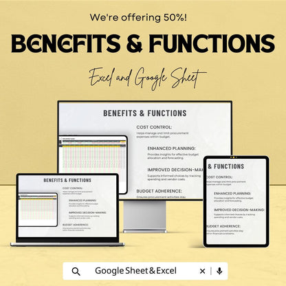 Operations Procurement Budget Template - Excel & Google Sheets for Efficient Cost Management