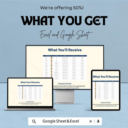 Horizontal Organizational Chart Template | Company Org Chart Spreadsheet | Employee Hierarchy Planner | Excel & Google Sheets Org Structure