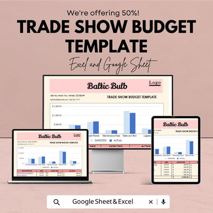 Trade Show Budget Template | Event Budget Spreadsheet | Exhibition Budget Planner | Marketing Budget Sheet