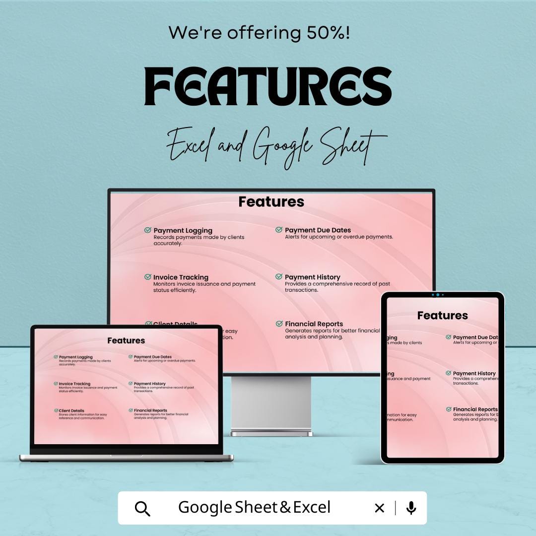 Catering Payment Tracker | Excel & Google Sheets Template | Catering Invoice Log | Event Payment Tracker | Catering Business Tool