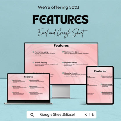 Catering Payment Tracker | Excel & Google Sheets Template | Catering Invoice Log | Event Payment Tracker | Catering Business Tool