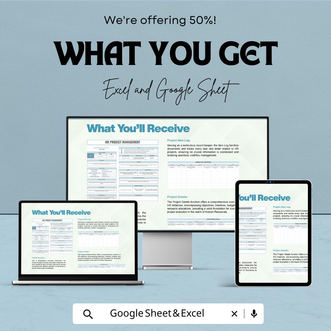 HR Project Management Template | HR Project Planner | Human Resources Project Tracker | HR Workflow Management
