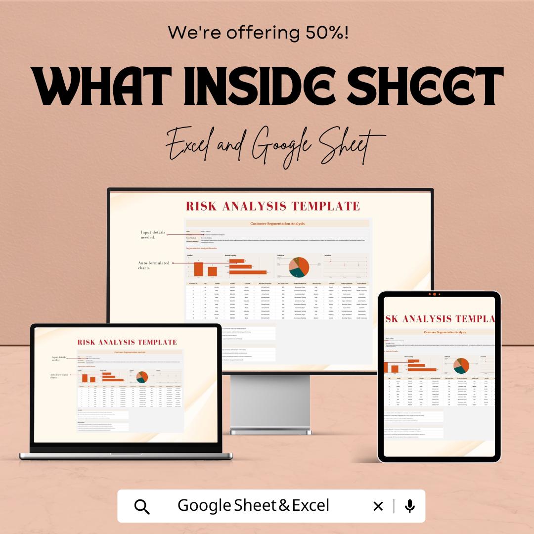 Customer Segmentation Analysis Template | Excel and Google Sheets Dashboard | Marketing Analytics | Business Data Report