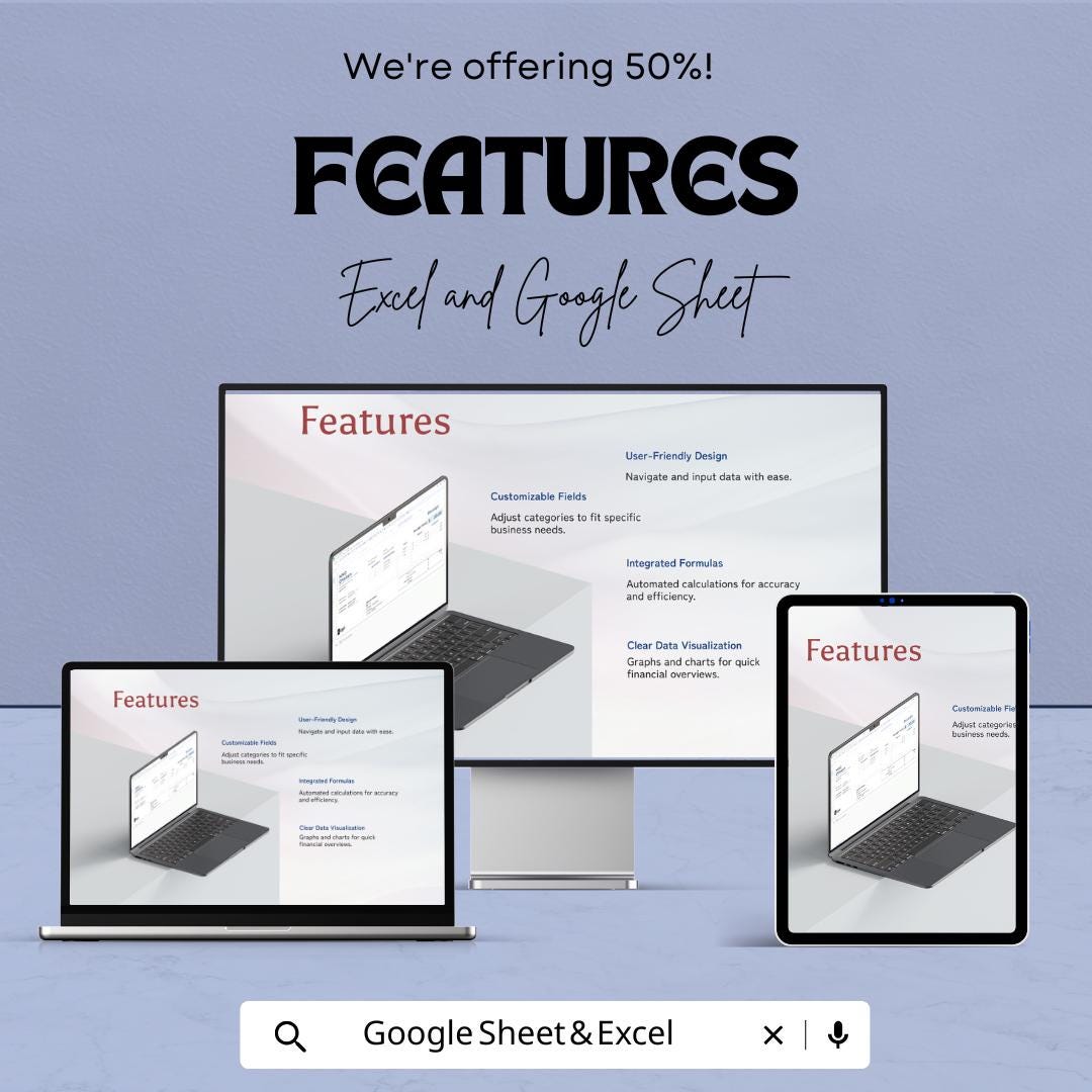 Receipt Sample Sheet for Excel & Google Sheets – Printable Receipt Template, Customizable Invoice, Transaction Record, 50% Off