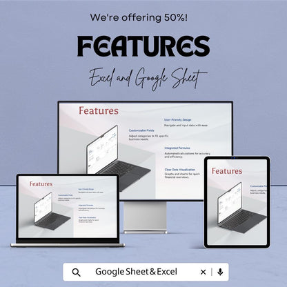 Receipt Sample Sheet for Excel & Google Sheets – Printable Receipt Template, Customizable Invoice, Transaction Record, 50% Off