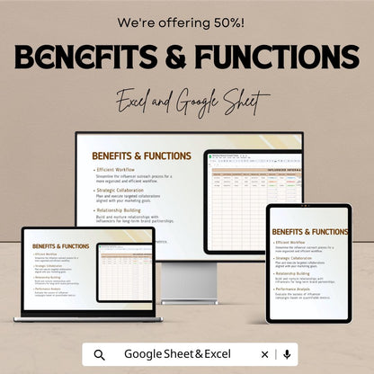 Marketing Influencer Outreach Tracker Template | Influencer Management Tool | Campaign Tracker | Influencer Collaboration Log