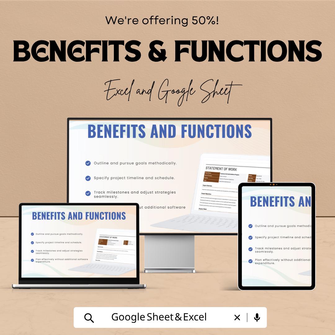Customer Service Statement of Work Template | SOW Template | Project Scope Document | Business Proposal Template