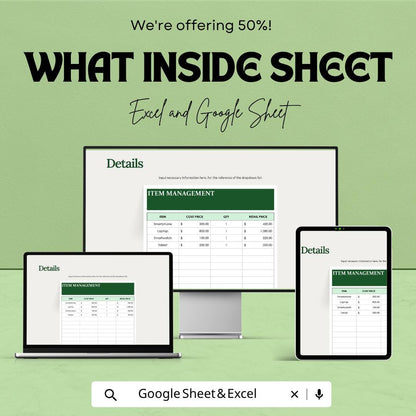 Retail Markup Calculator Template | Pricing Spreadsheet | Profit Margin Calculator | Product Pricing Tool | Excel & Google Sheets