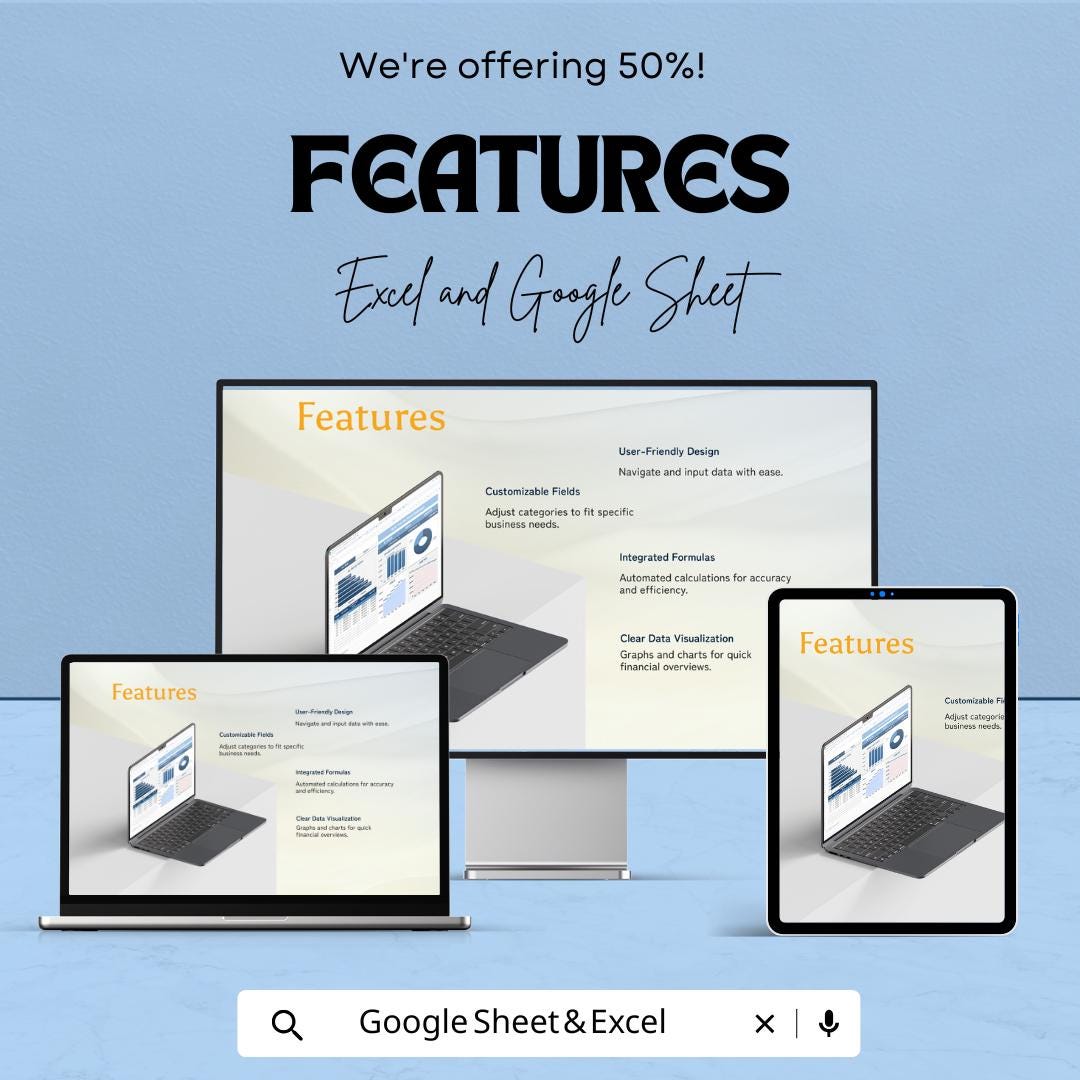 Multi-Year Net Worth Dashboard | Google Sheets Template for Financial Planning | Track Assets, Liabilities, and Net Worth Over Time |
