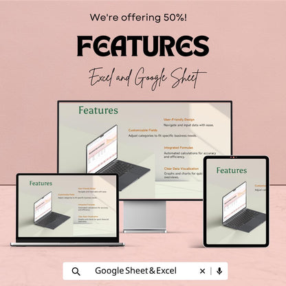 Accounting Schedule Template | Financial Tracking Spreadsheet | Monthly Expense Tracker Template | Business Finance Planner