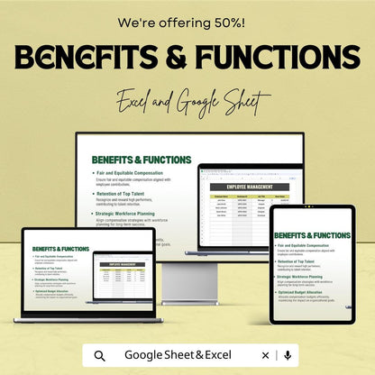 Pay for Performance Analysis Tool HR Template | Compensation and Salary Analysis Spreadsheet | Excel & Google Sheets HR Dashboard