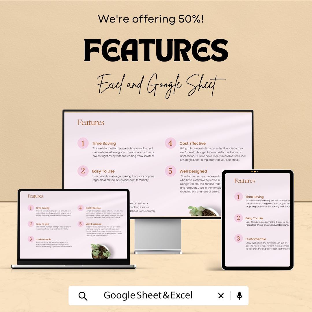 Expense Accounting Template | Excel & Google Sheets | Business Expense Tracker | Monthly Budget Log | Financial Management Spreadsheet
