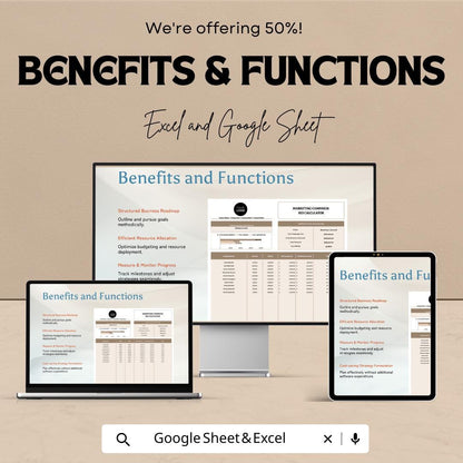 Marketing Campaign ROI Calculator Template | Marketing ROI Tracker | Campaign Analysis Spreadsheet | Marketing KPI Tracker