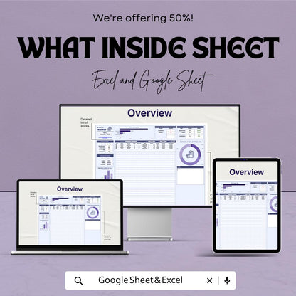 HR Inventory Tracker Sheet | Inventory Management Dashboard | Stock Tracking | Inventory Control Template | Budget & Expense Management