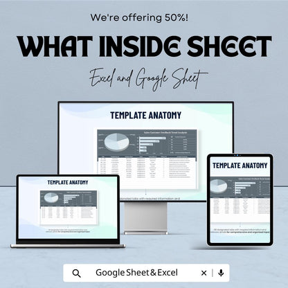 Sales Customer Feedback Trend Analysis Sheet | Google Sheet Template | Track Customer Feedback, Trends, and Insights | Data Analysis Tool