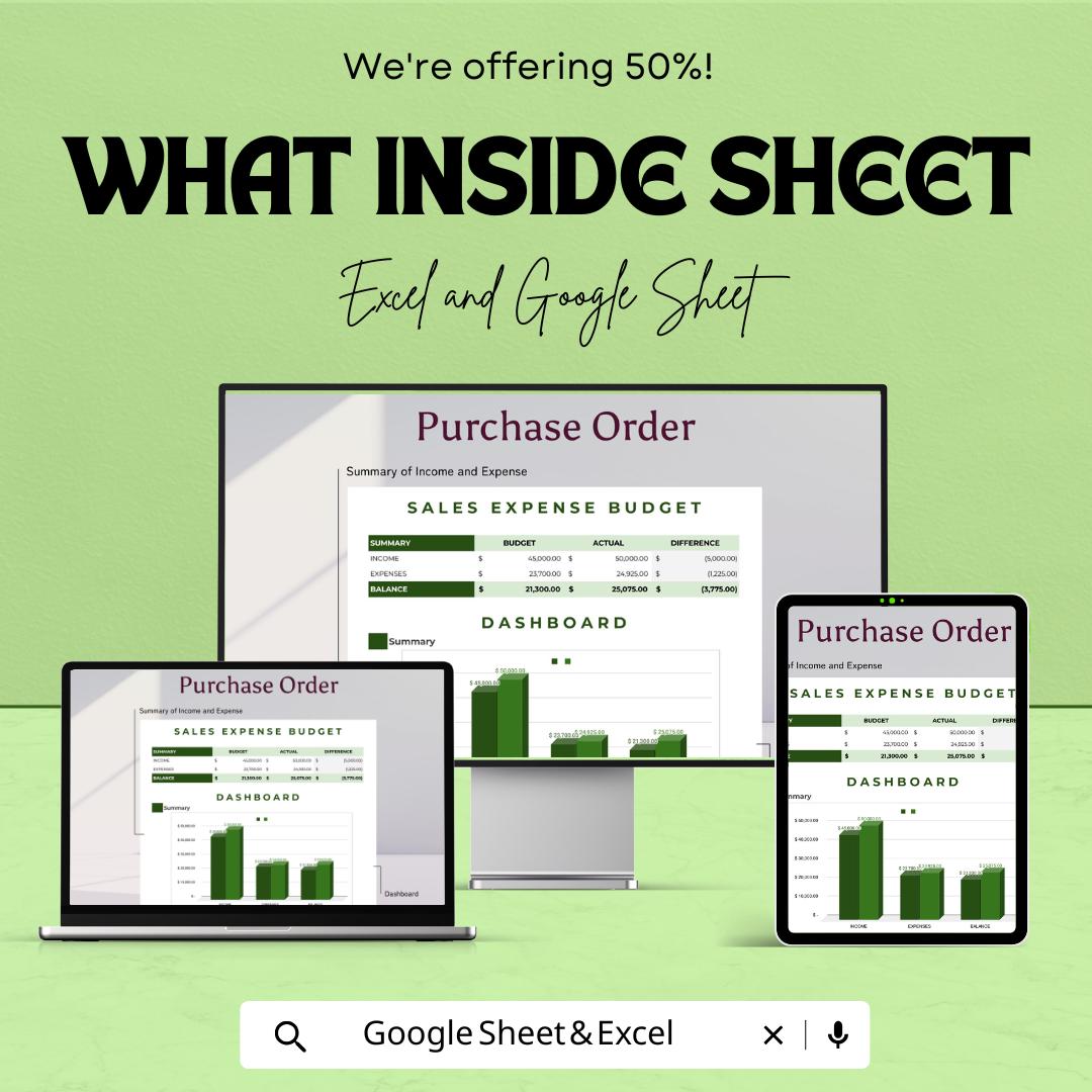 Sales Expense Budget Template Excel & Google Sheets | Sales Cost Tracker | Expense Budget Dashboard | Business Expense Planner