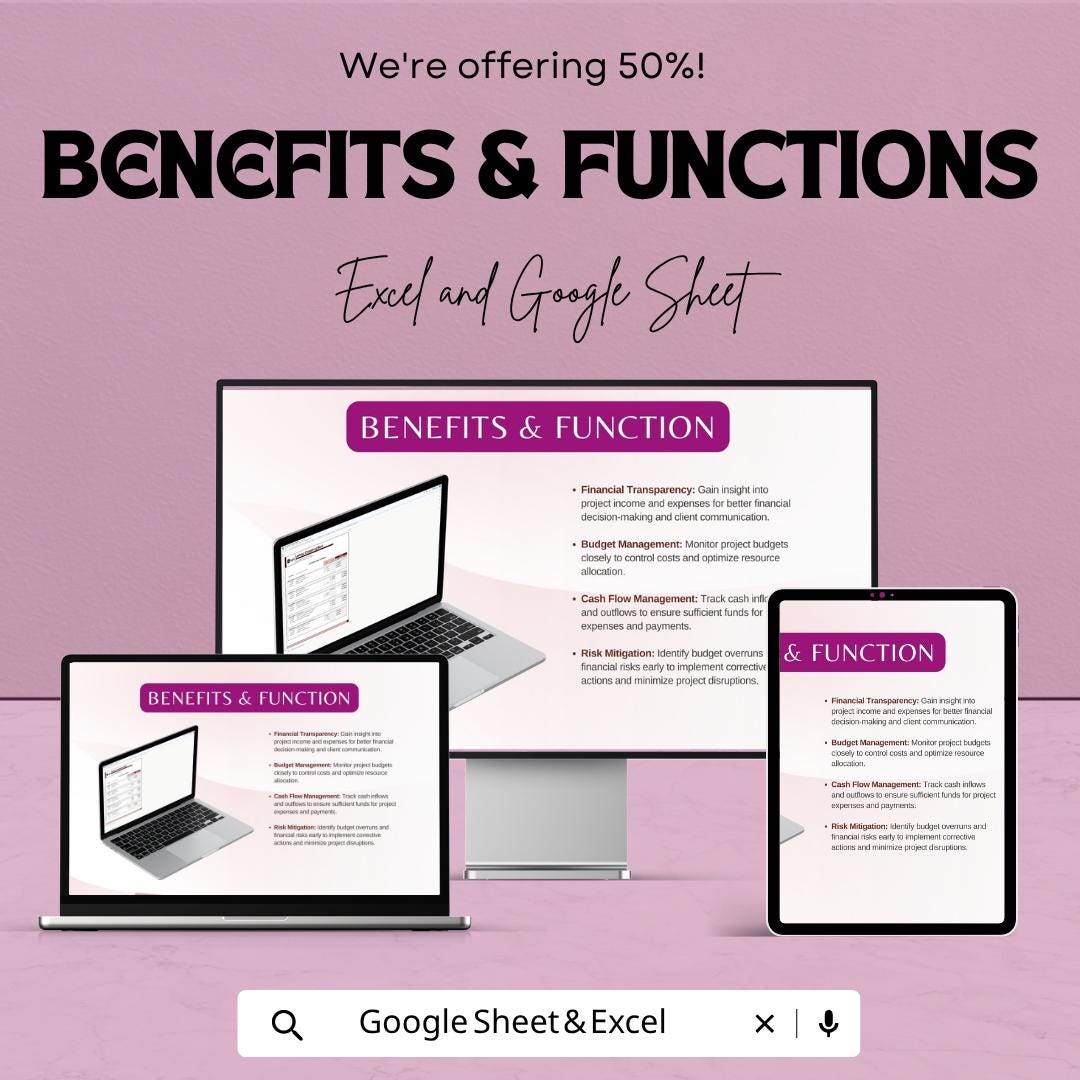 Construction Ledger Template | Excel Construction Accounting Spreadsheet | Google Sheets Ledger Tracker | Contractor Expense Tracker |