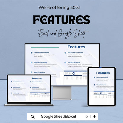 Financial Report Sheet Template | Excel & Google Sheets | Income and Expense Tracker, Financial Dashboard, Business Reporting Tool