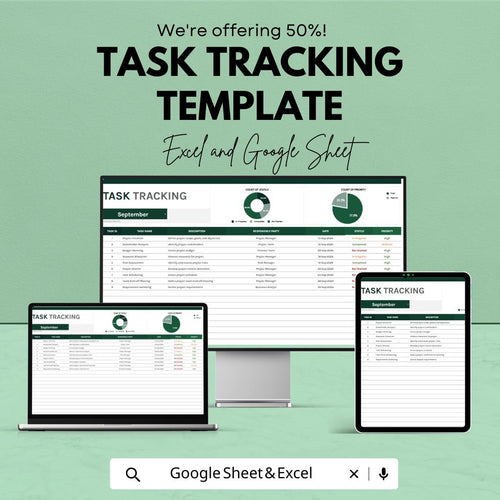 Task Tracking Template, Project Task Manager, To-Do List Spreadsheet, Team Task Organizer, Excel & Google Sheets Planner, Workflow Tracker
