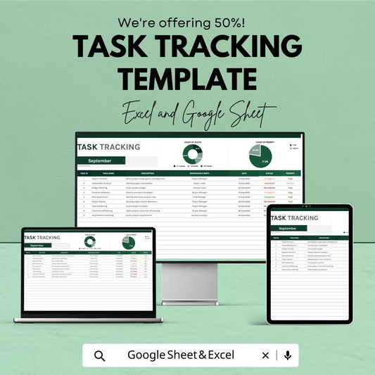 Task Tracking Template, Project Task Manager, To-Do List Spreadsheet, Team Task Organizer, Excel & Google Sheets Planner, Workflow Tracker