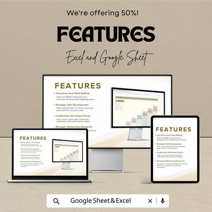 Advanced Career Roadmap Planning Template  | Career Development Planner | Professional Growth Tracker | Career Goals Planner
