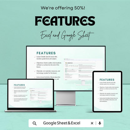 Lesson Plan Template | Teacher Planning Template | Editable Lesson Planner | Classroom Organization Tool | Daily & Weekly Teaching Plan
