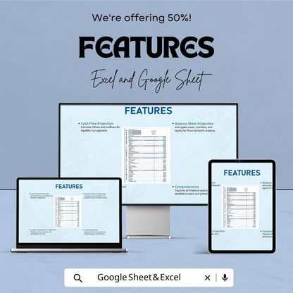 Proforma Financial Statement Template | Financial Projection Template | Business Finance Planner