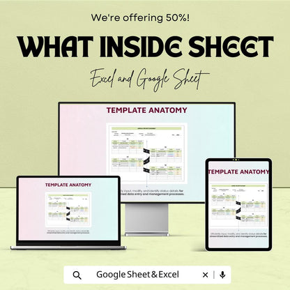 Annual Project Roadmap Sheet | Google Sheets Template | Project Planning, Goal Setting, Milestone Tracking, Timeline Visualization |