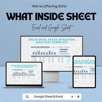Sales Deal Stage Duration Analysis Template | Deal Stage Timing Dashboard | Sales Process Optimization Tool