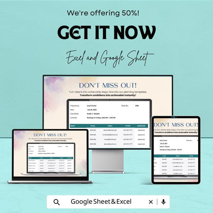 School Data Sheet Template | Student Tracker | Editable Excel and Google Sheets | Class Roster & Attendance Log | Printable School Planner