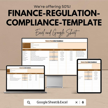 Finance Regulation Compliance Template | Regulatory Review Spreadsheet | Finance Audit Reporting Tool