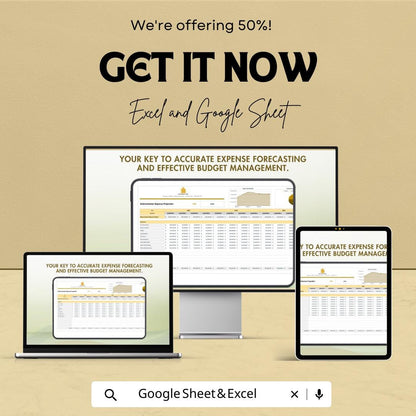 Subcontractor Expense Projection Template | Contractor Budget Planner | Project Expense Forecast | Subcontractor Cost Tracker