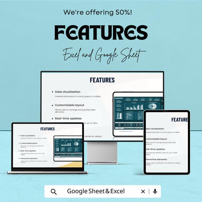 Dashboard Sheet Template | Excel & Google Sheets | Real-Time Data Tracking, Budget Management, Analytics Dashboard