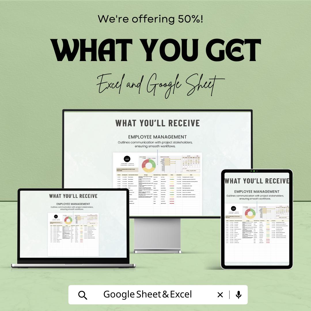 Operations Stakeholder Communication Plan Template | Project Communication Tracker | Excel & Google Sheets