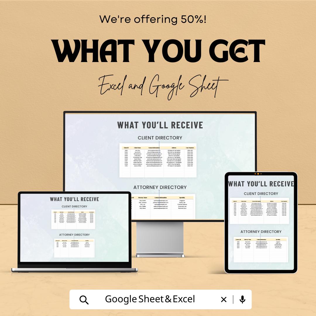 Legal Client Communication Log Template, Attorney Case Tracker, Law Office Spreadsheet, Excel & Google Sheets, Client Interaction Log