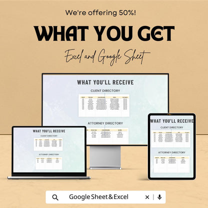 Legal Client Communication Log Template, Attorney Case Tracker, Law Office Spreadsheet, Excel & Google Sheets, Client Interaction Log