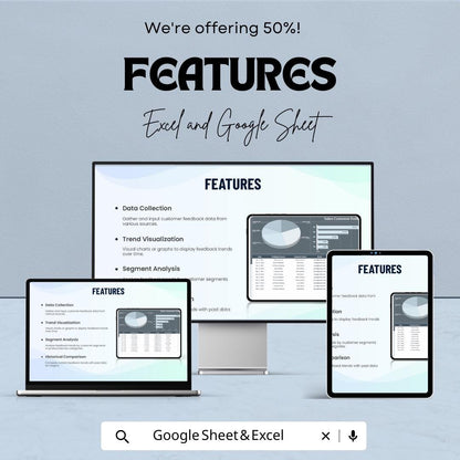 Sales Customer Feedback Trend Analysis Sheet | Google Sheet Template | Track Customer Feedback, Trends, and Insights | Data Analysis Tool