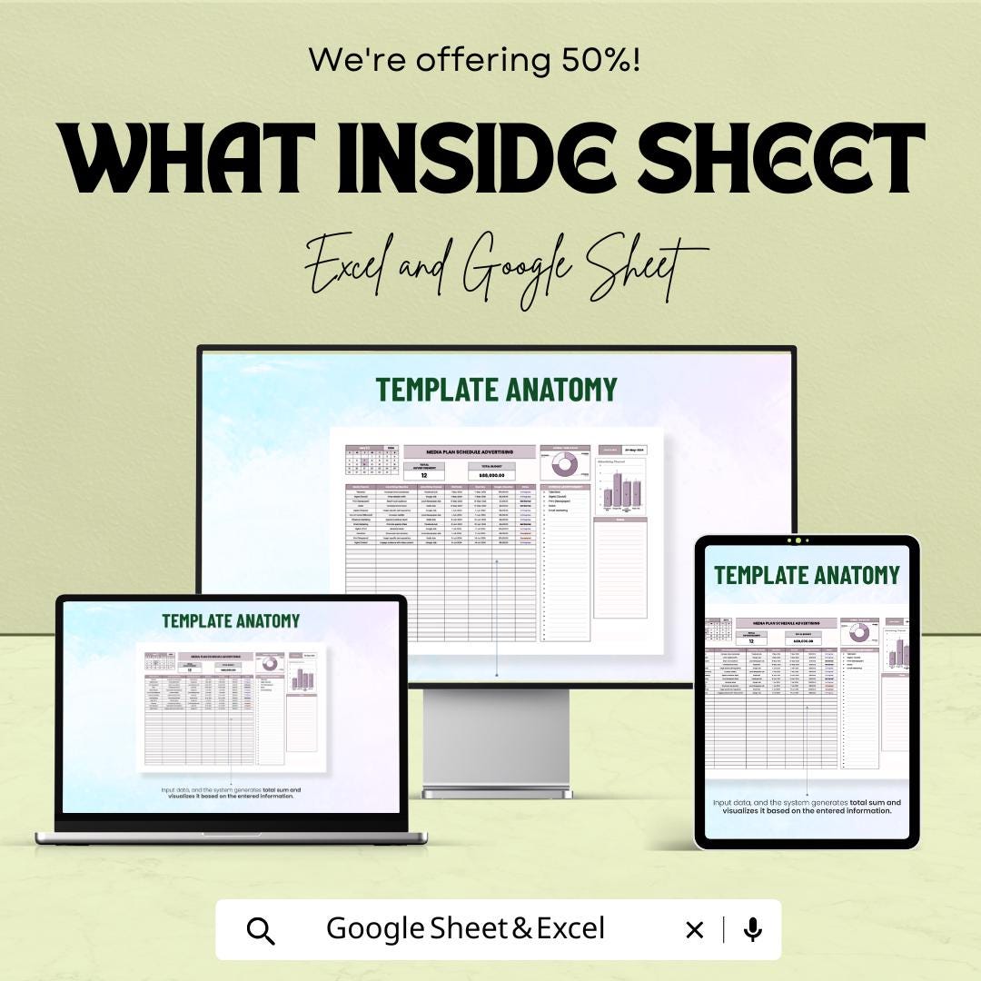 Advertising Gantt Chart Template | Campaign Timeline & Media Planning Tracker | Google Sheets and Excel